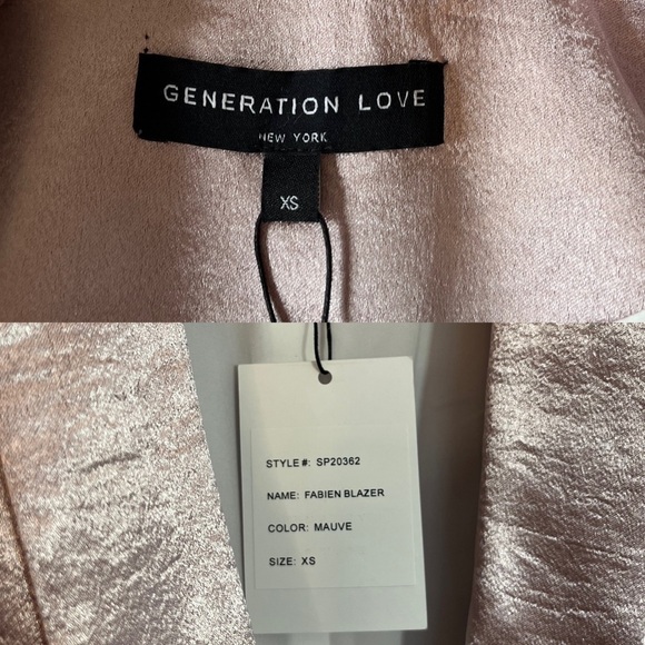 NWT Generation Love Fabien Blazer Mauve XS - Picture 5 of 16